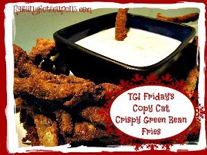 TGI Fridays Copycat Crispy Green Bean Fries with Cucumber Wasabi Dip