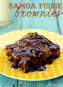 Samoa Flavored Fudge Brownies