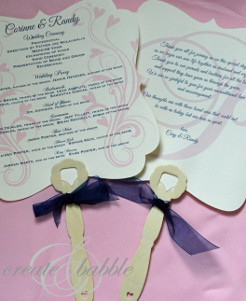 Fancy Wedding Program Fans