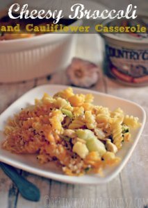 Cheesy Broccoli and Cauliflower Casserole