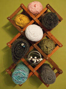 Wine Rack Yarn Storage Solution