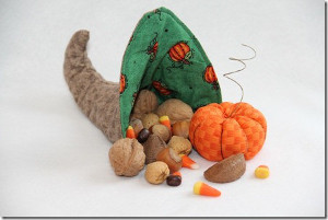 Fall Fabric Cornucopia