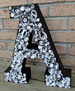 Paisley Paper Quilled Monogram Paisley Paper Quilled Monogram