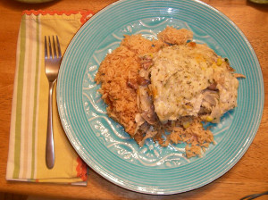 Enchilada Verde Turkey Casserole
