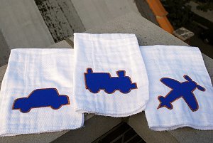 Planes, Trains, and Automobiles Burp Cloths