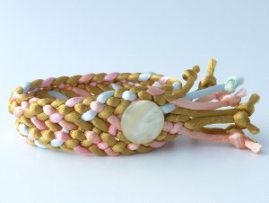 Flat Kumihimo Cuff Bracelet