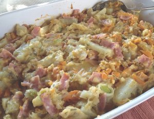 Ham and Potatoes Au Gratin
