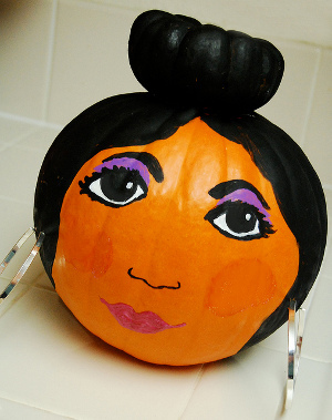 Snooki Painted Pumpkin