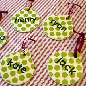 Simple Mod Podged Ornaments