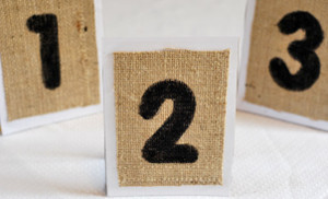 Simple Burlap Table Numbers