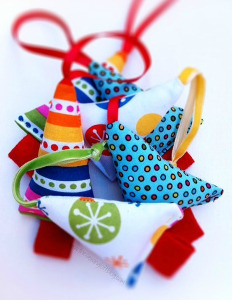 Mini Fabric Tree Christmas Ornaments