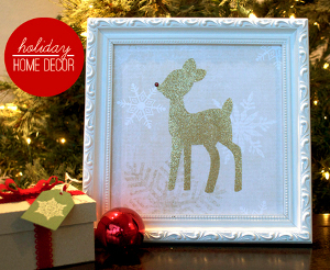 Gorgeous Glitter Reindeer Frame