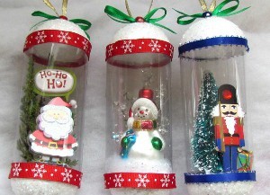 Homemade Snow Globe Ornaments