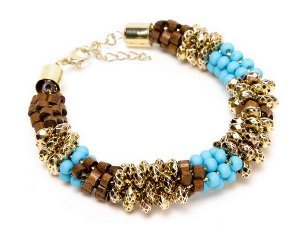 Boho Mixed Bead Kumihimo Bracelet