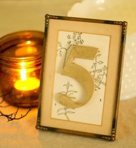 Gilded DIY Table Numbers