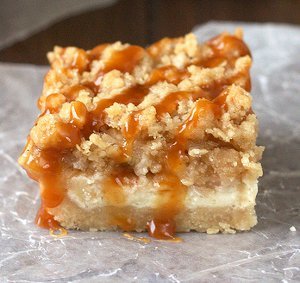Not Your Average Caramel Apple Cheesecake Bars