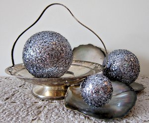 DIY Wedding Reception Decorative Sequin Balls