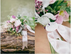 Bride and Groom Initialed Bouquet Charm