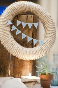 Nautical Themed Just Married Wreath