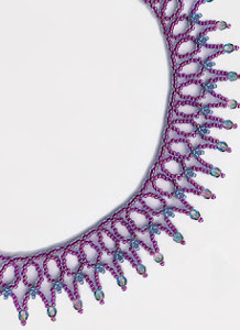 Crystal Circle Drop Lace Necklace