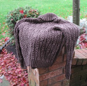 Mossy Cables Turtleneck Sweater