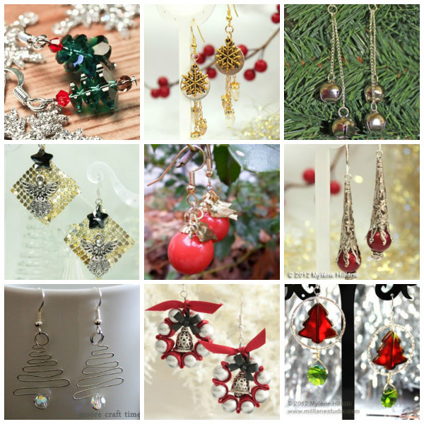 Make Ornaments for Your Ears! 50 DIY Christmas Earrings