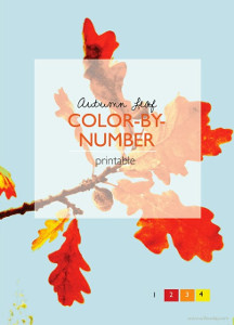 Autumn Leaf Color-by-Number Printables