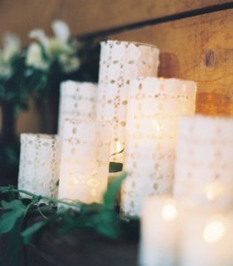 Lovely Eyelet DIY Candle Holders