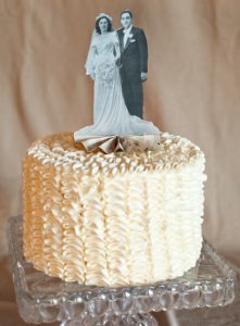 Beautiful Vintage Photograph Cake Topper