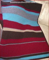 Decadent Candy Striped Afghan