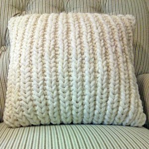 large knit pillow