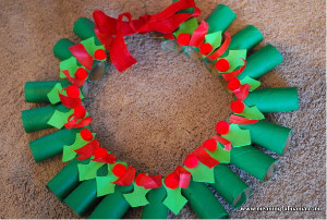 Toilet Tube Christmas Wreath