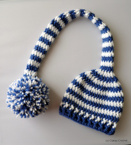 Crochet Elf Striped Pixie Hat