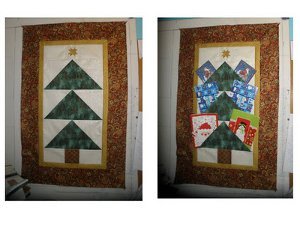 Easy Quilted Christmas Tree Card Holder