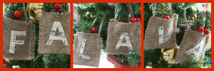 Pine Scented Burlap Ornaments Pine Scented Burlap Ornaments