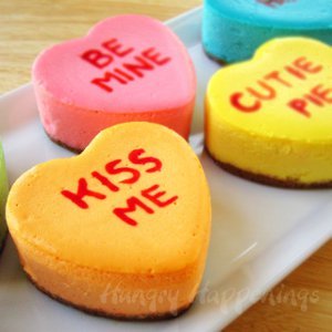 Adorable Conversation Heart Cheesecakes