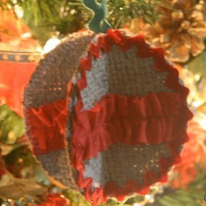 Burlap Scrap Christmas Ornaments Burlap Scrap Christmas Ornaments