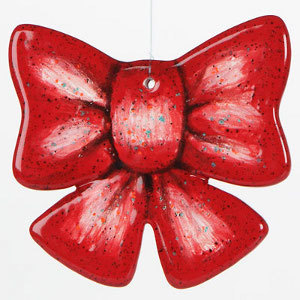 Pretty Red Bow Ornament