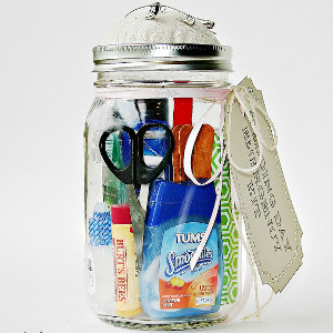 Mason Jar Wedding Day Emergency Kit