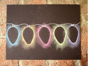 Christmas Light Stencil Art