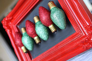 Glitter Christmas Light Magnet