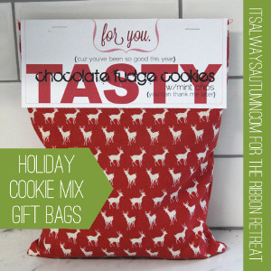 Triple Chocolate Fudge Holiday Cookie Mix in a Bag