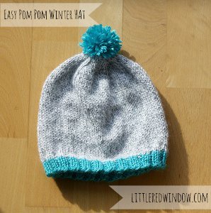 Easy Winter Pom Pom Hat