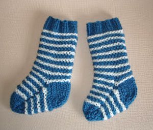 Two Needle Baby Socks Allfreeknitting Com
