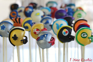 Spirited Football Helmet Cake Pops