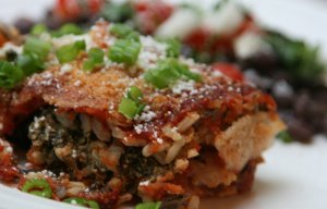 Vegetarian Spinach Enchilada Casserole