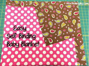 Easy Self-Binding Baby Blanket
