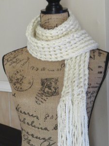 Ribbed Lace Scarf