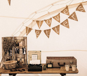 Love Letters Vintage Guestbook and Card Table Love Letters Vintage Guestbook and Card Table
