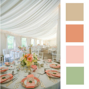 Pink Coral And Mint Wedding Decor Allfreediyweddings Com